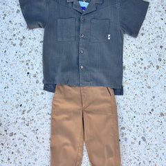 Moda Shirt - Classic Style Meets Playful Ease - Charcoal